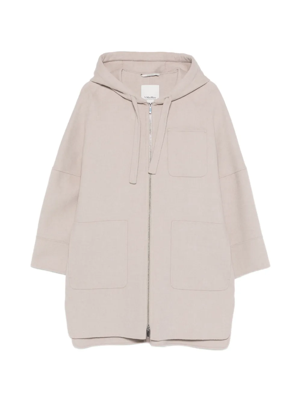 'S Max Mara hooded zip-up coat - Toni neutri