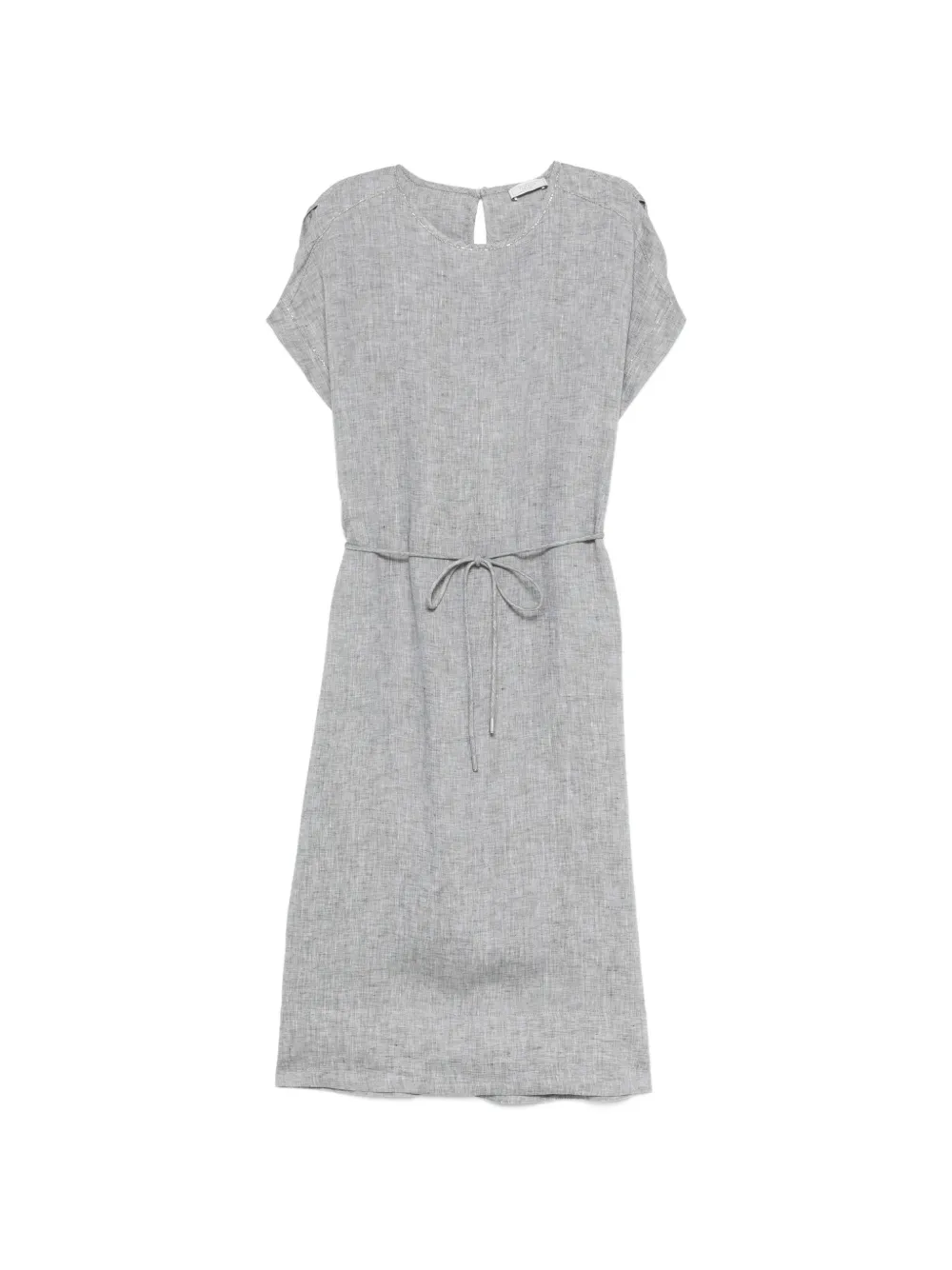Peserico tie-waist midi dress - Grigio