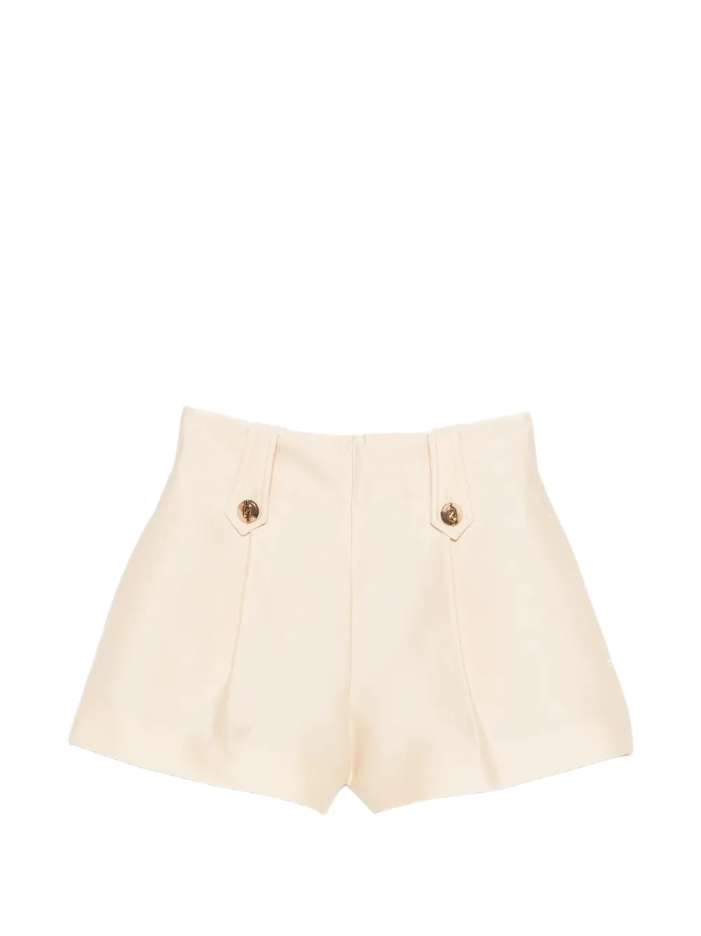 ZIMMERMANN button-tab pleated shorts - Nude