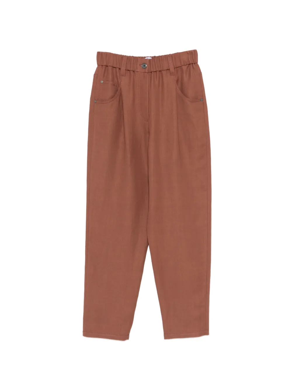 Brunello Cucinelli elasticated-waistband trousers - Braun
