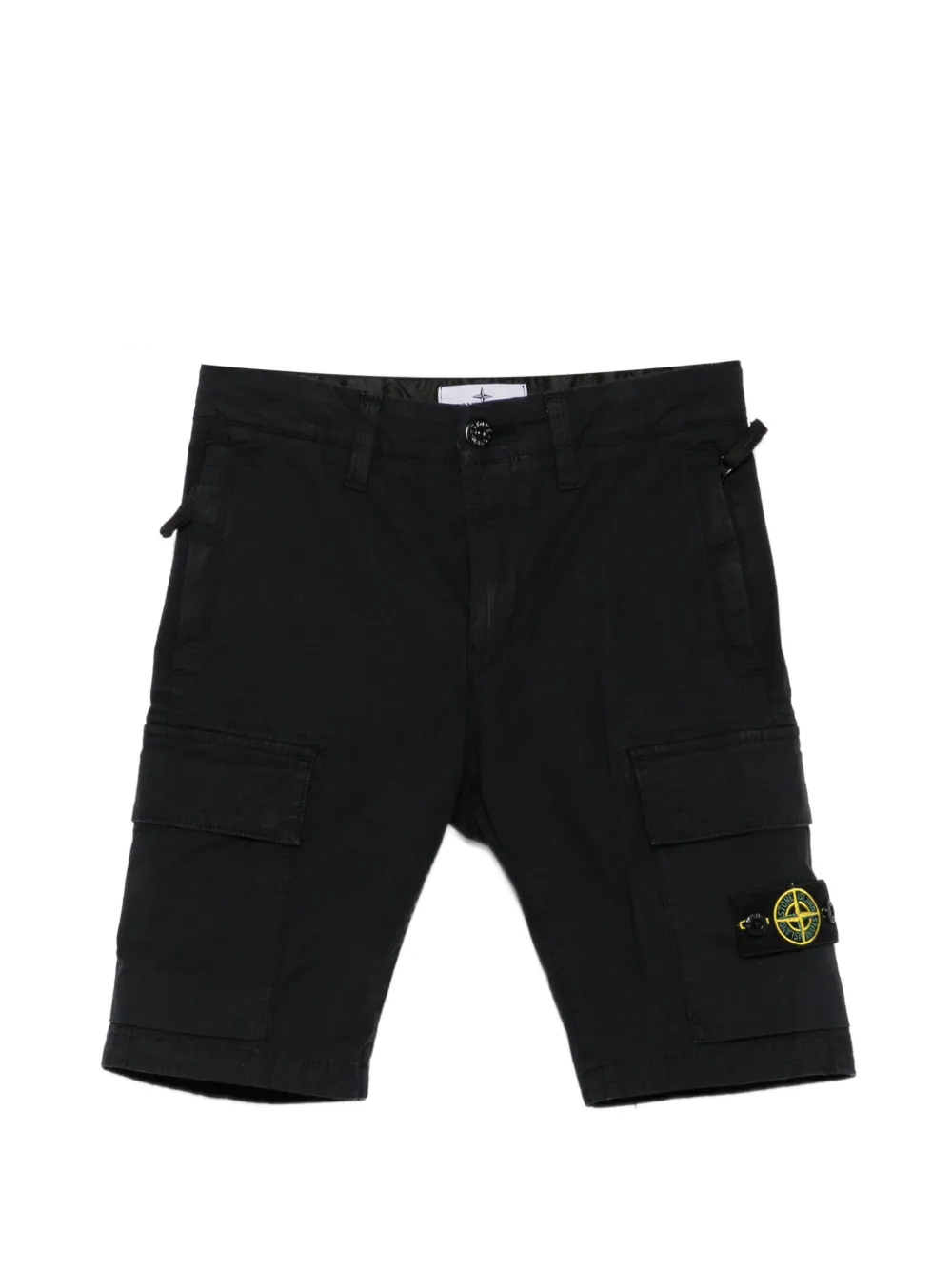Stone Island Junior Compass-patch cargo shorts - Blu