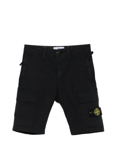 Stone Island Junior bermudas cargo con parche Compass