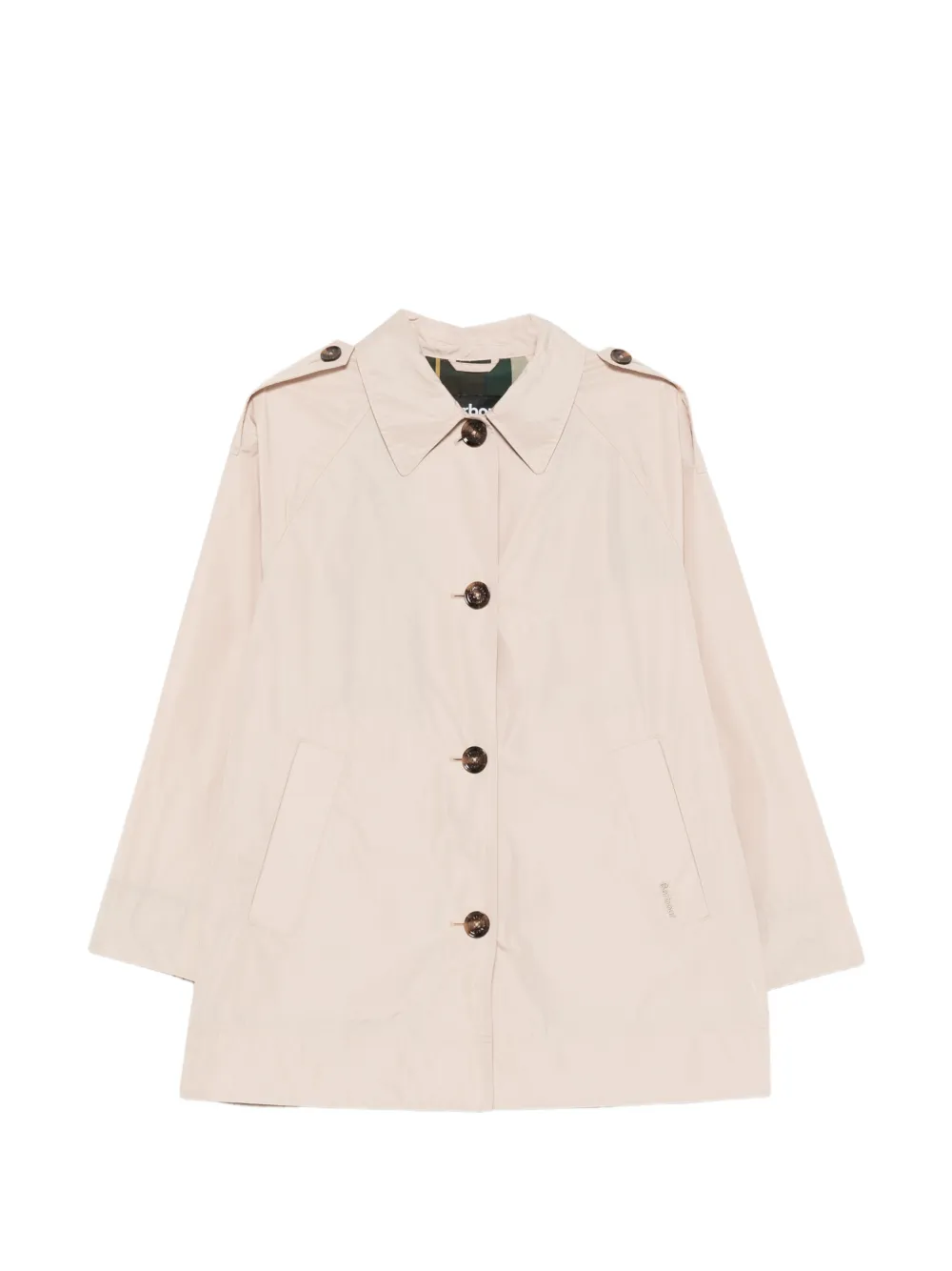 Barbour Maggie epaulette-detail raglan-sleeve coat - Toni neutri