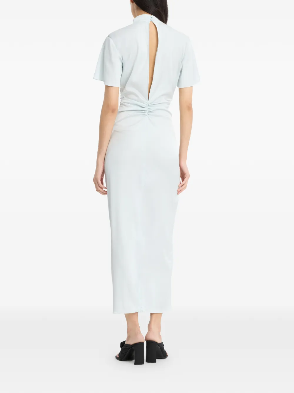 ROTATE BIRGER CHRISTENSEN Gesmockte midi-jurk Blauw