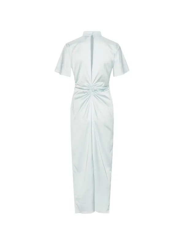 rotate satin midi dress ROTATE Dress Woman color Blue