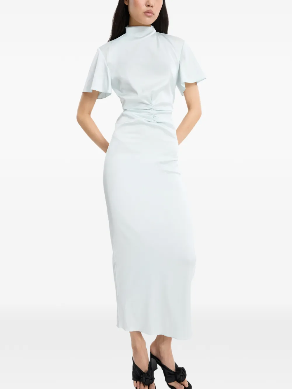 ROTATE BIRGER CHRISTENSEN Gesmockte midi-jurk Blauw