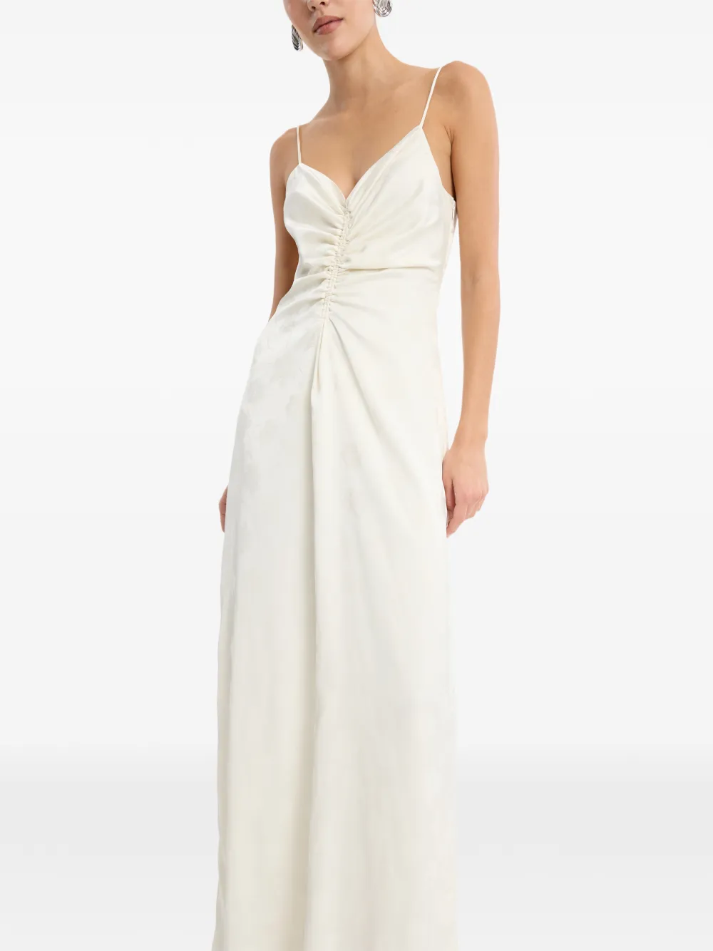 ROTATE BIRGER CHRISTENSEN Gedrapeerde maxi-jurk Beige