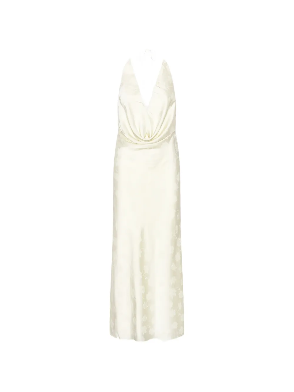 ROTATE BIRGER CHRISTENSEN Satijnen halterjurk Beige