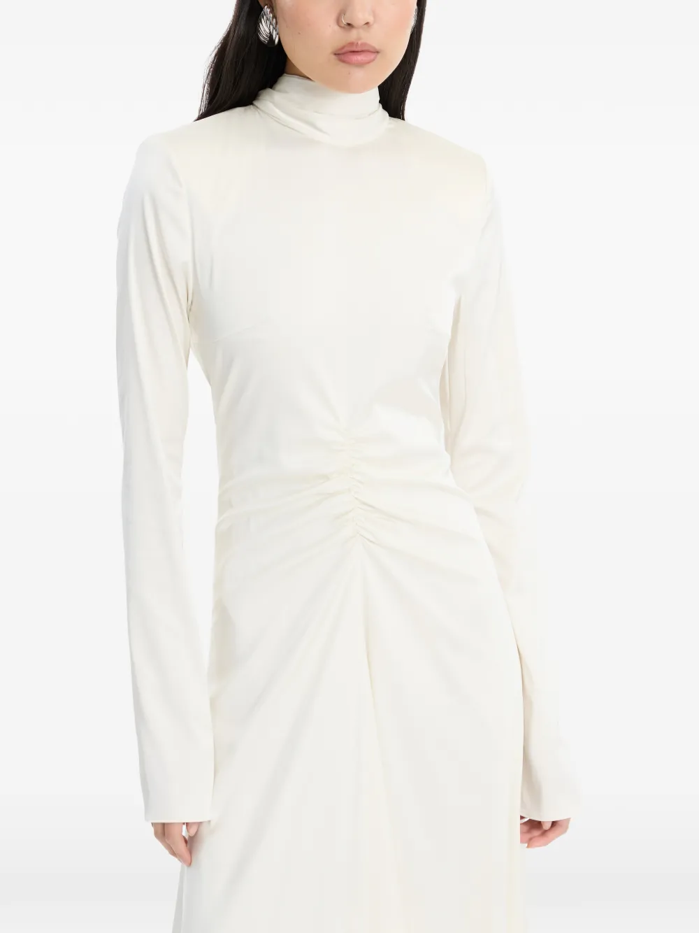ROTATE BIRGER CHRISTENSEN Jurk met LS-sjaal Beige