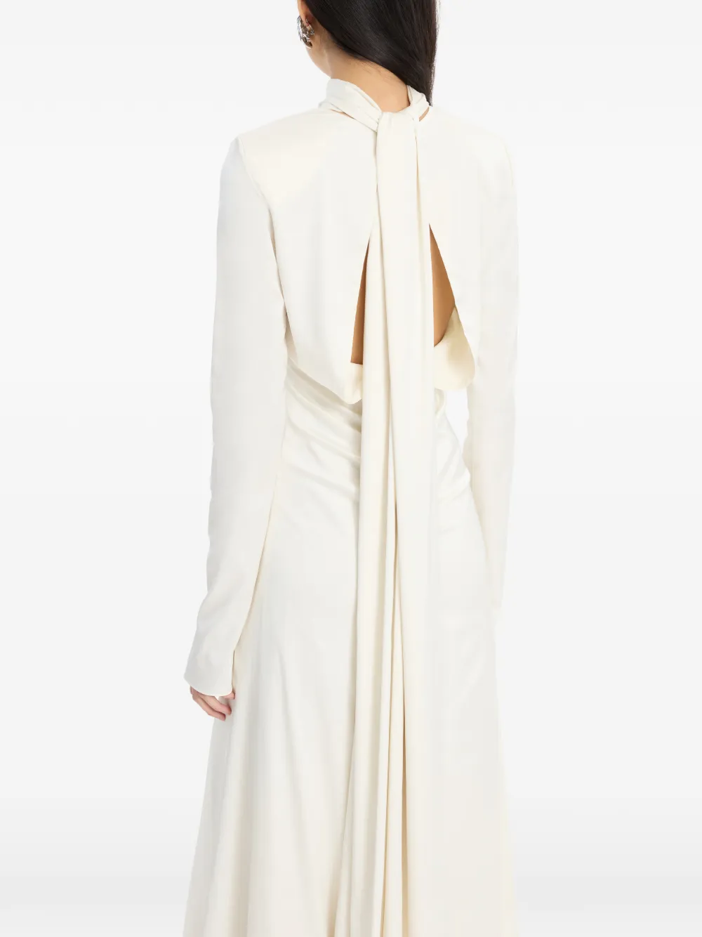 ROTATE BIRGER CHRISTENSEN Jurk met LS-sjaal Beige