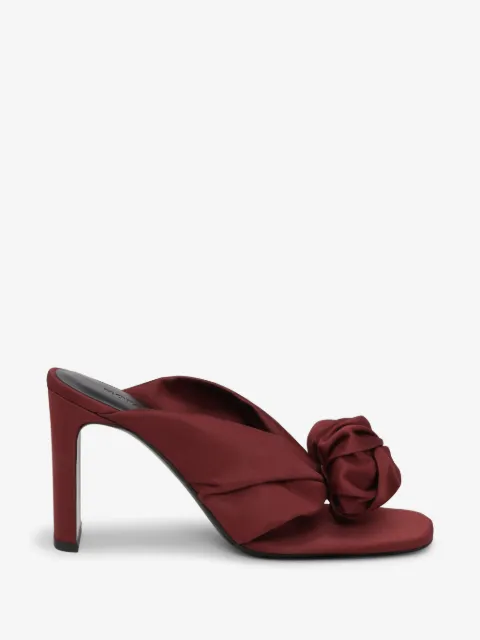 ROTATE BIRGER CHRISTENSEN tongue square toe satin sandals