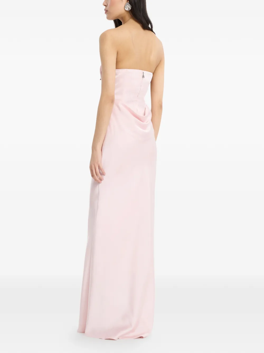 ROTATE BIRGER CHRISTENSEN Corsage maxi-jurk met gedrapeerd detail Roze