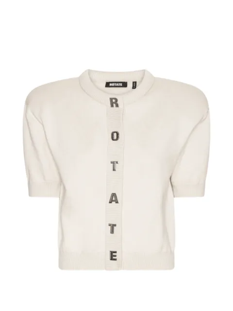 ROTATE BIRGER CHRISTENSEN firm knit short-sleeved cardigan