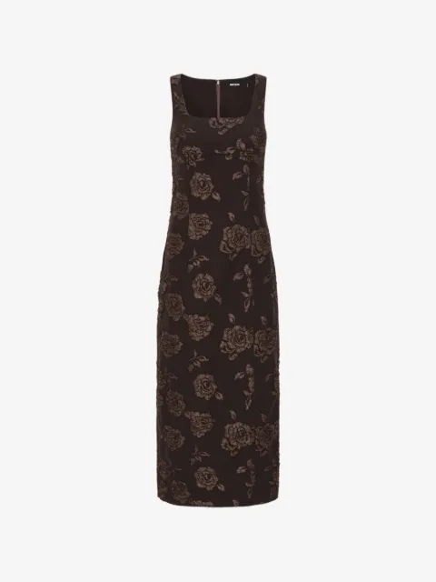 ROTATE BIRGER CHRISTENSEN jacquard sleeveless midi dress