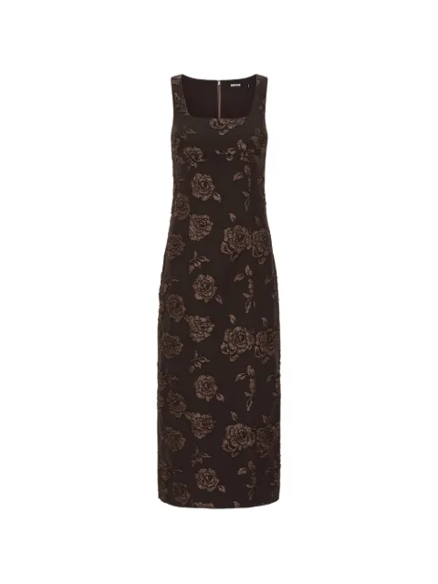 ROTATE BIRGER CHRISTENSEN vestido midi sin mangas en jacquard
