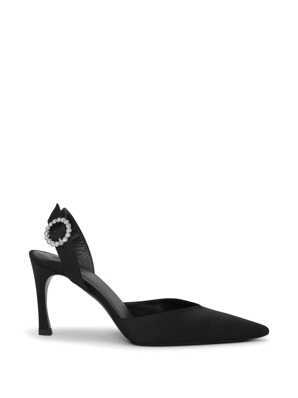 ROTATE BIRGER CHRISTENSEN Slingback-Pumps aus Satin - Schwarz