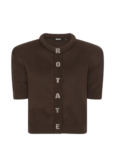 ROTATE BIRGER CHRISTENSEN cardigan en maille à manches courtes