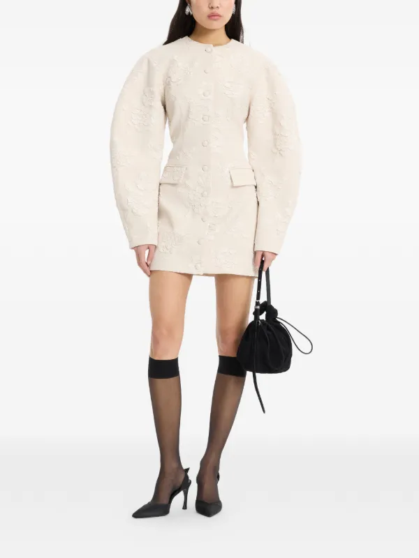 tailored mini dresses Square Neck Tailored Mini Bodycon Dress In White Woven | EGO US