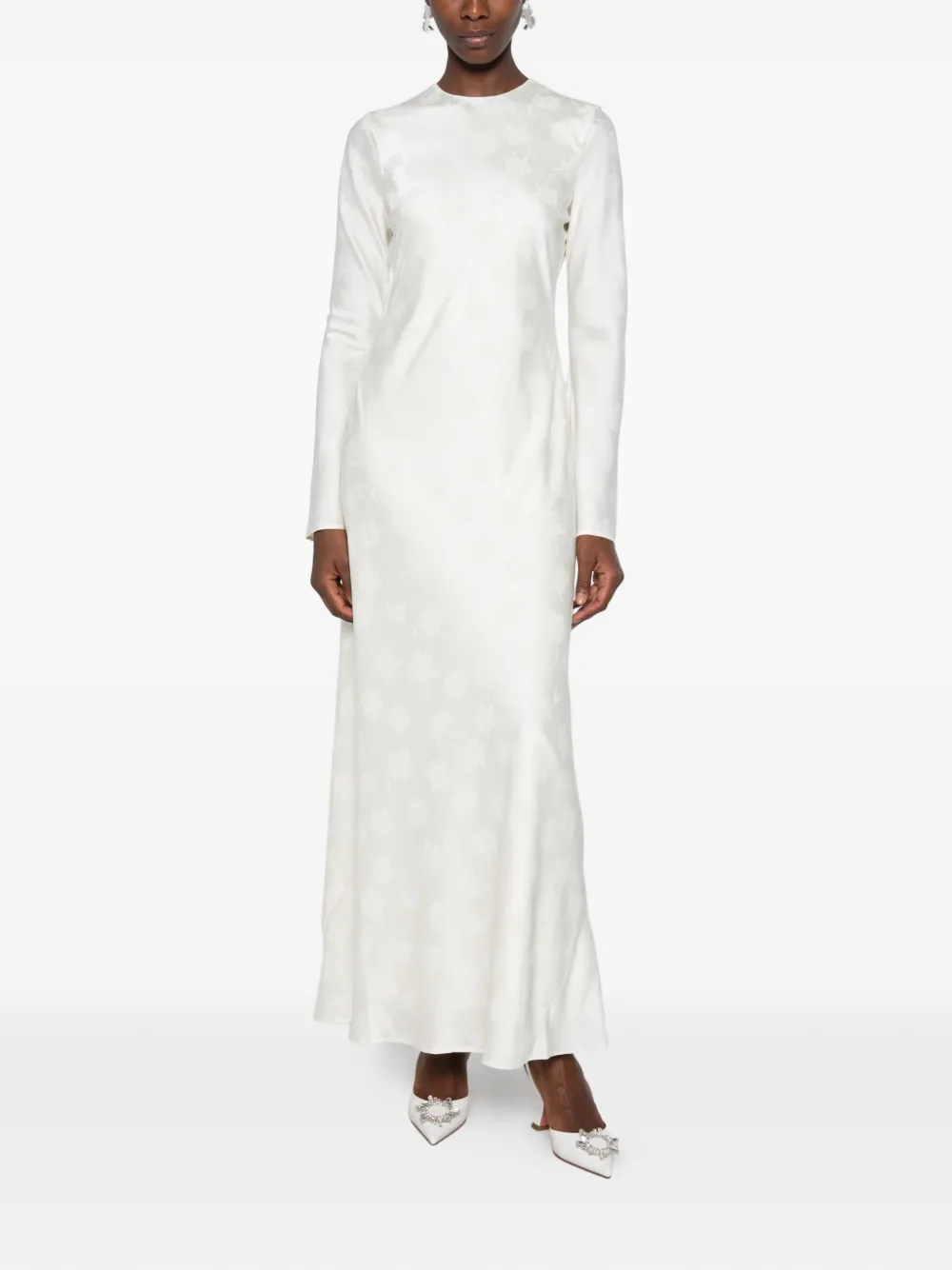 ROTATE BIRGER CHRISTENSEN Ls Biascut dress in white