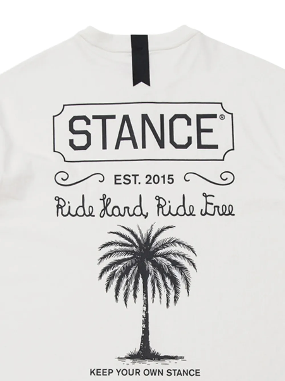 Stance T-shirt met grafische palmboomprint Wit