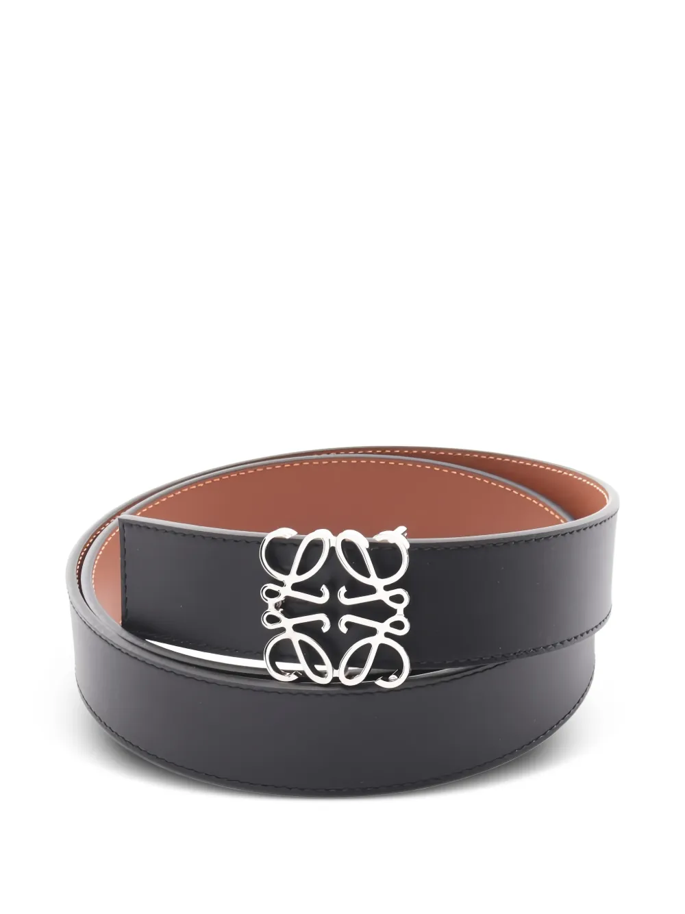Loewe Pre-Owned Cintura Anagram reversibile 1980-1990 - Nero