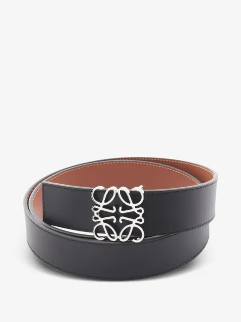 Loewe Pre-Owned ceinture en cuir réversible Anagram (1980-1990)