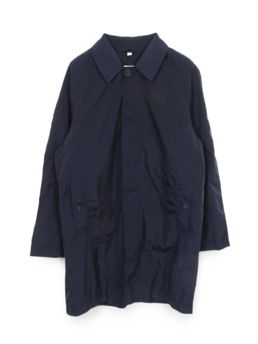 Pre-owned Burberry 2010s Single-breasted Coat In Blue
