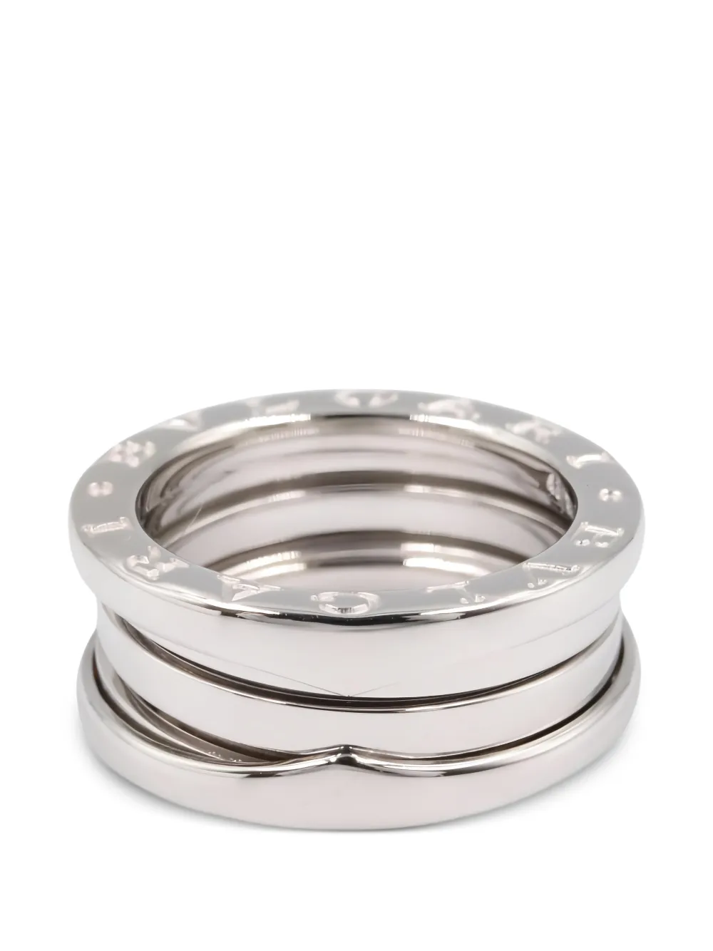 Bvlgari Pre-Owned Anello a tre fasce anni 2020 - Argento