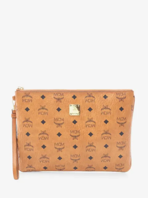 MCM Pre-Owned 2010s Visetos leather clutch bag