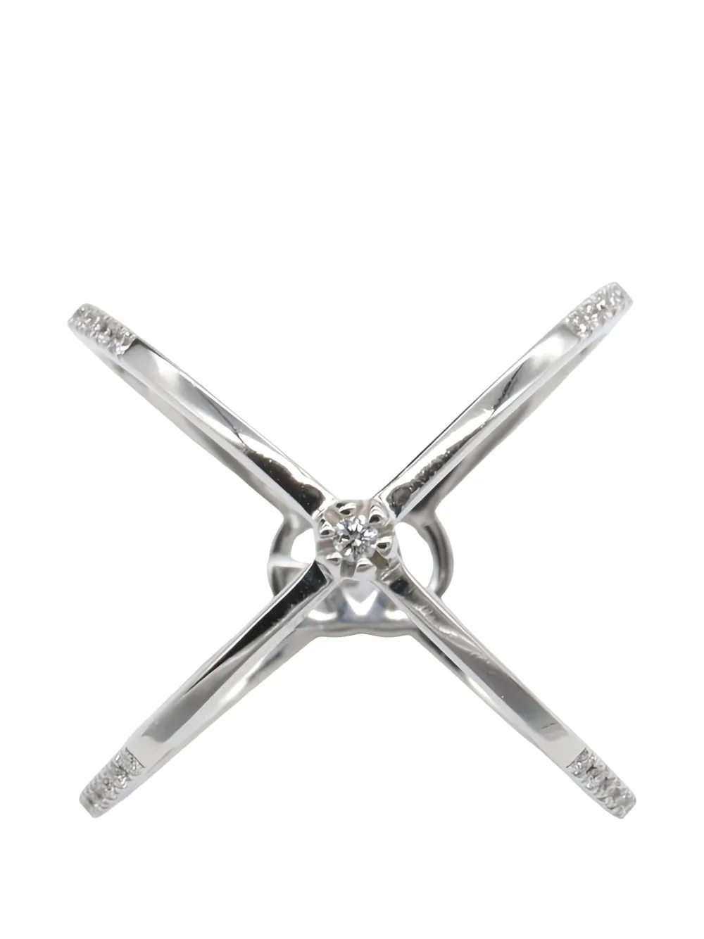  Gucci Pre-owned Gg Running Diamond Ring - Silver 
