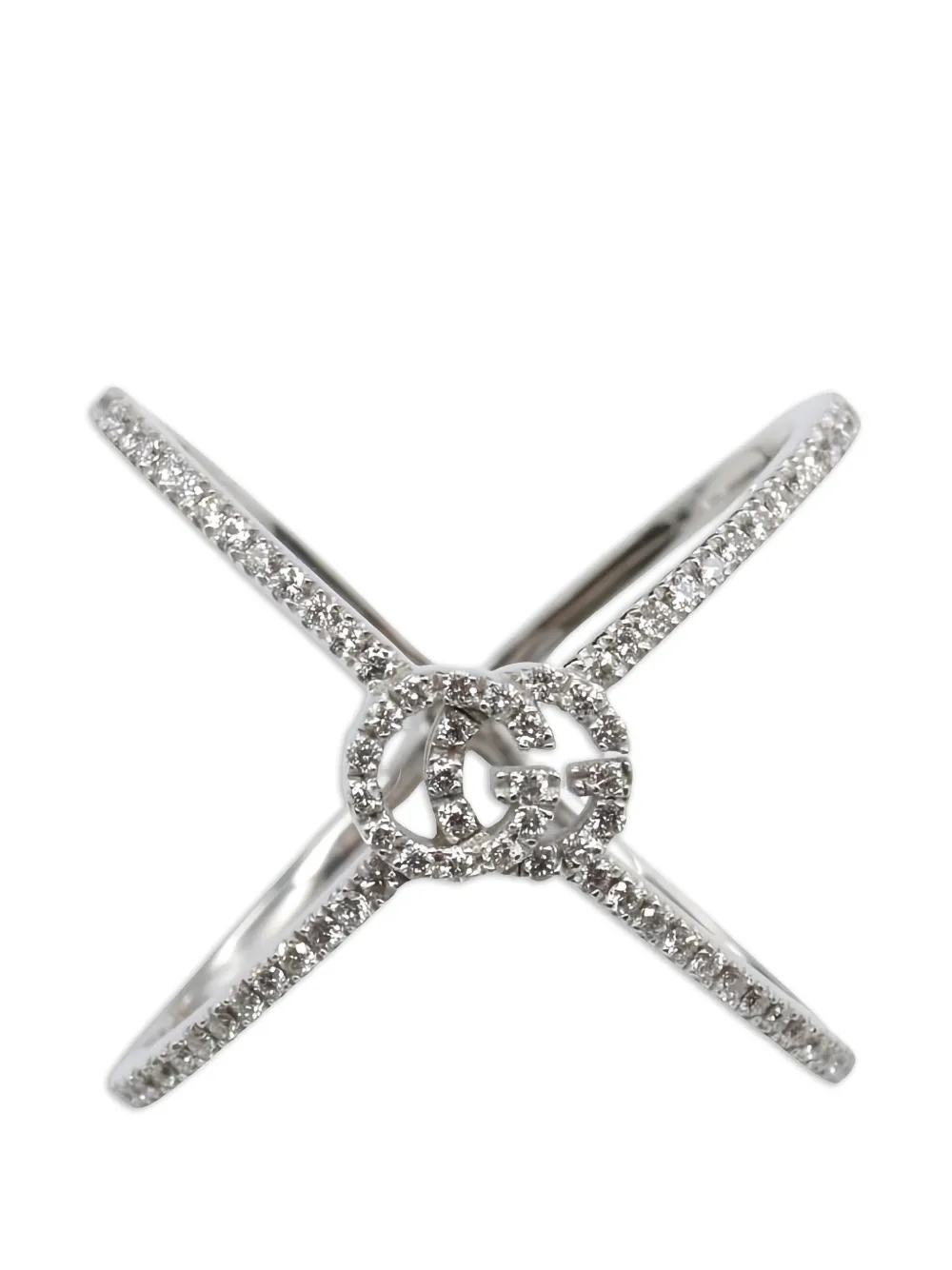 Gucci Pre-Owned GG Running diamond ring - Argento