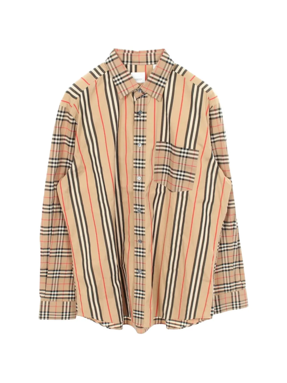 Pre-owned Burberry 2020s Checked Long Sleeve Shirt In Neutrals