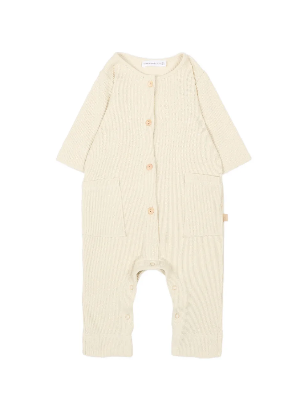 Bamboom waffle-knit pajama - Nude