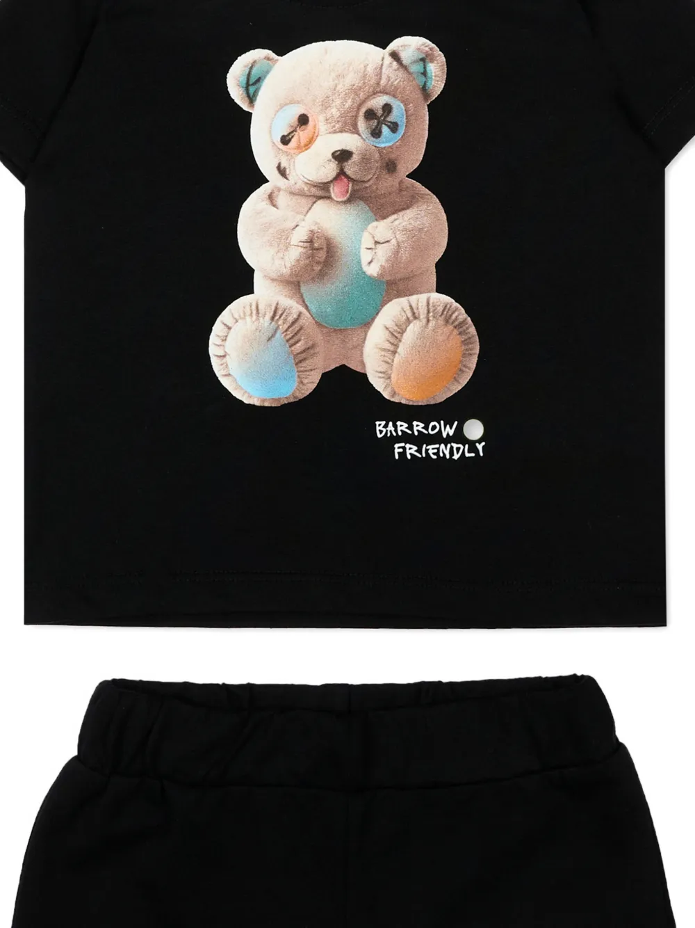 Barrow kids Trainingspak met teddybeer-print Zwart