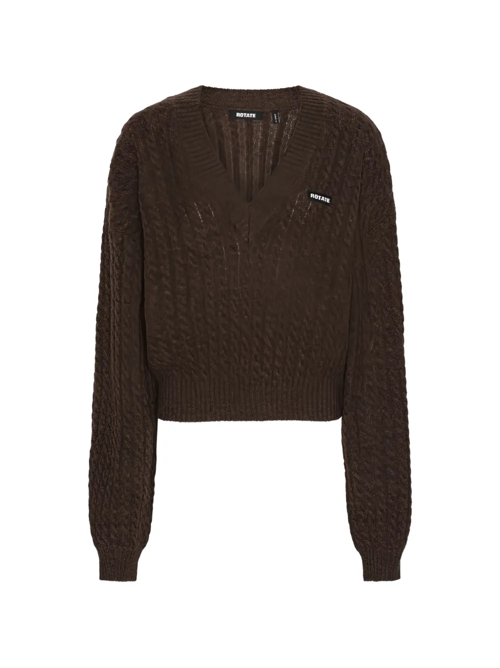 ROTATE BIRGER CHRISTENSEN Pullover mit V-Ausschnitt - Braun
