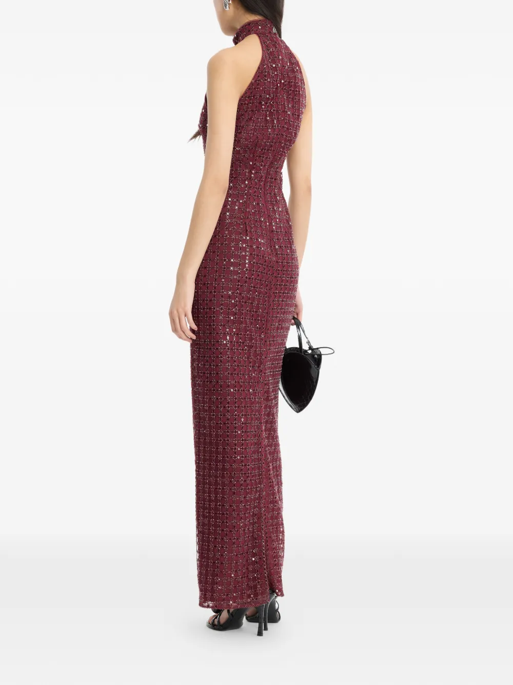 ROTATE BIRGER CHRISTENSEN Maxi-jurk met kralen Rood