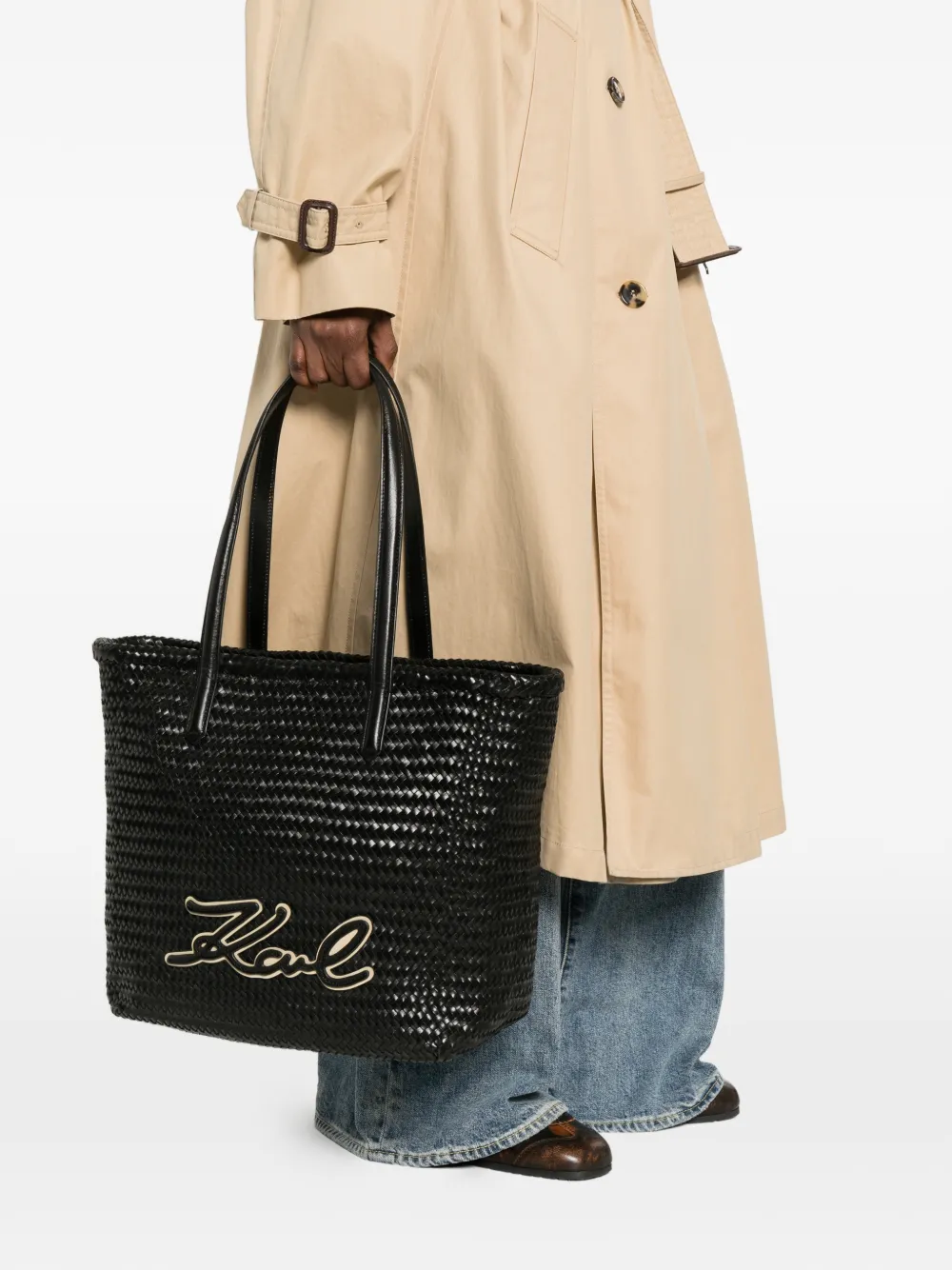Karl Lagerfeld Shopper met handvatten Zwart