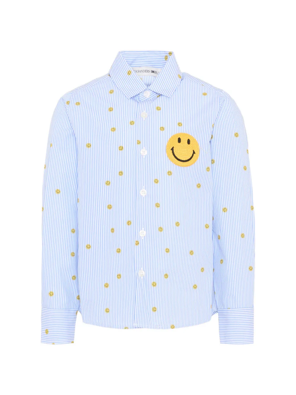 Joshua Sanders Kids striped smiley shirt - Blau