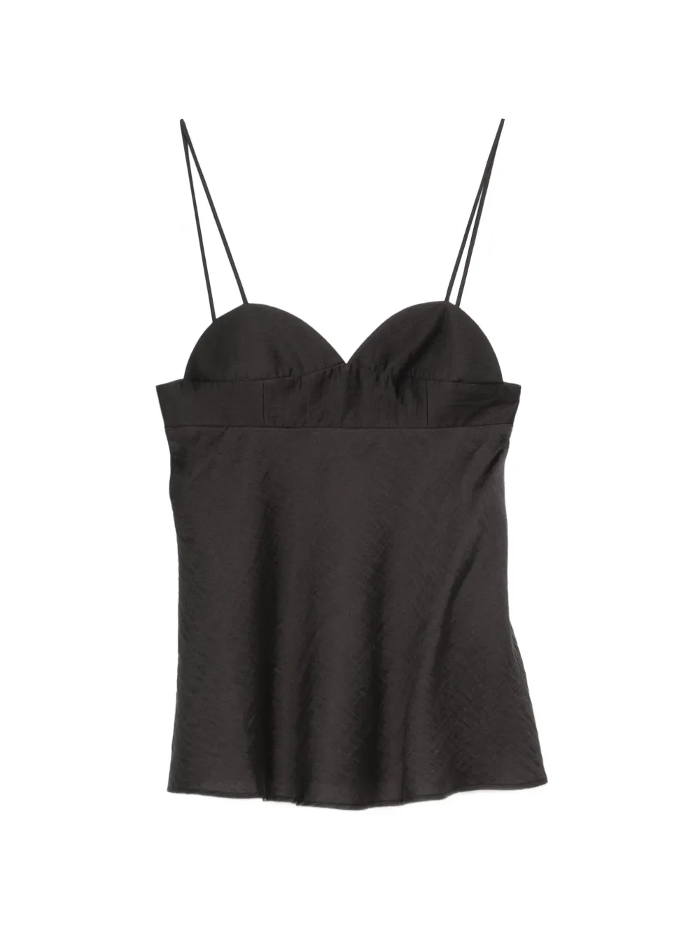 Cordera sweetheart-neck spaghetti-strap top - Nero