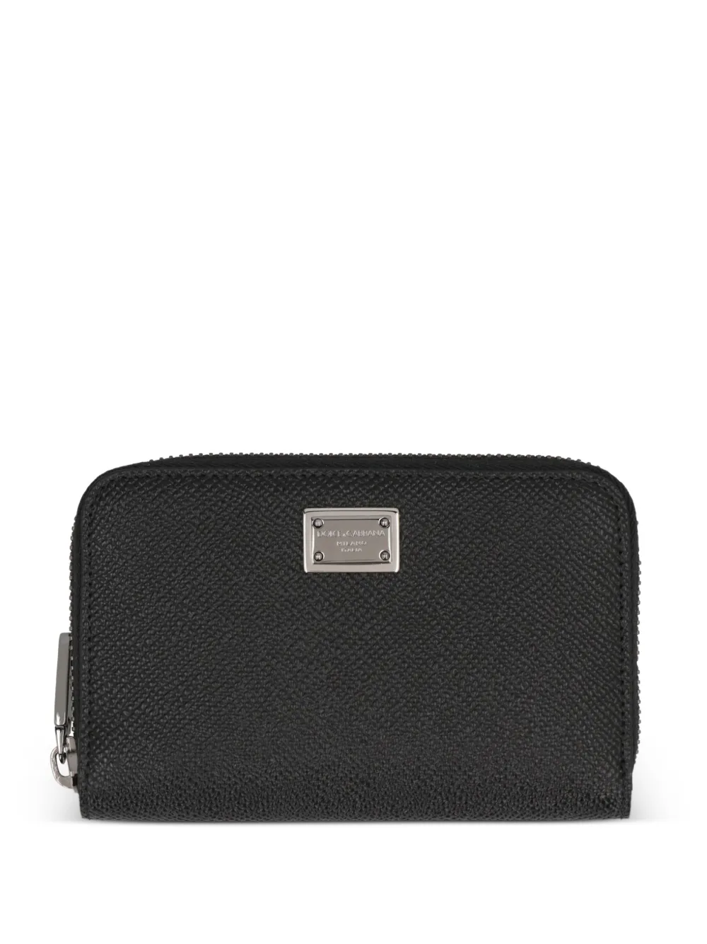 Dolce & Gabbana zip logo-plaque wallet - Nero