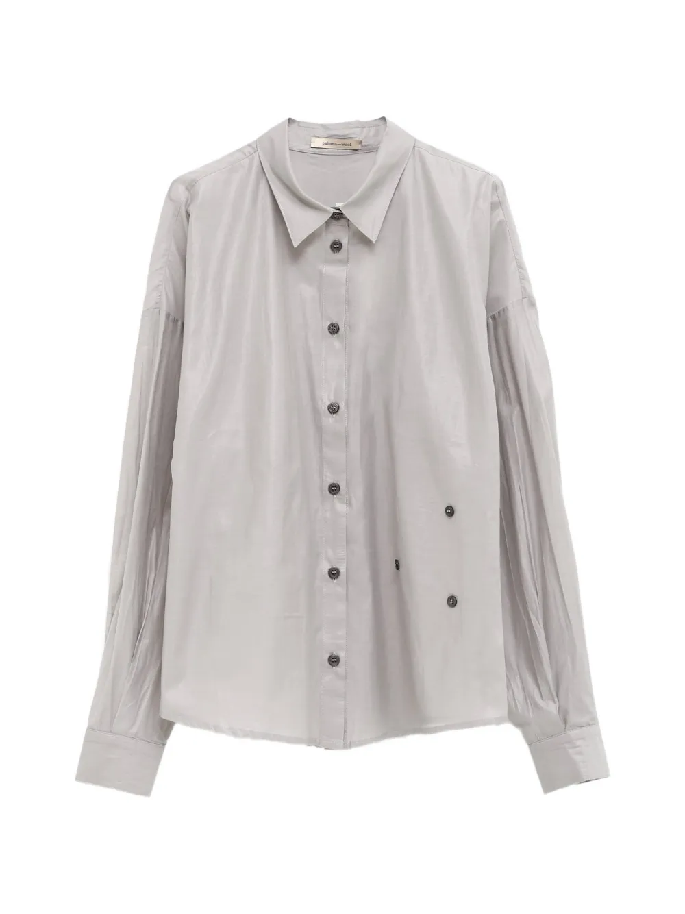 Paloma Wool Donald pleated-sleeve button-detail shirt - Grigio
