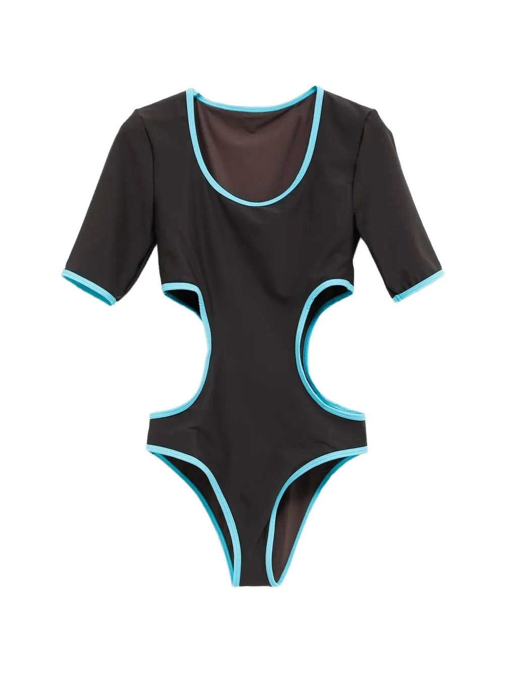 Paloma Wool cut-out short-sleeve swimsuit - Marrone