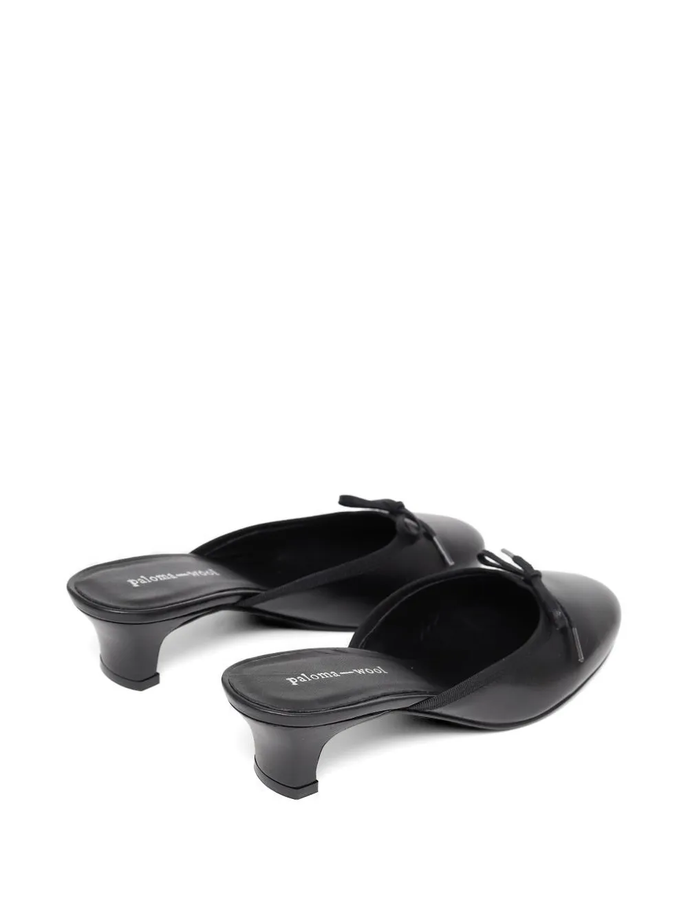 Paloma Wool No 2831 Petra bow-detail mules Zwart