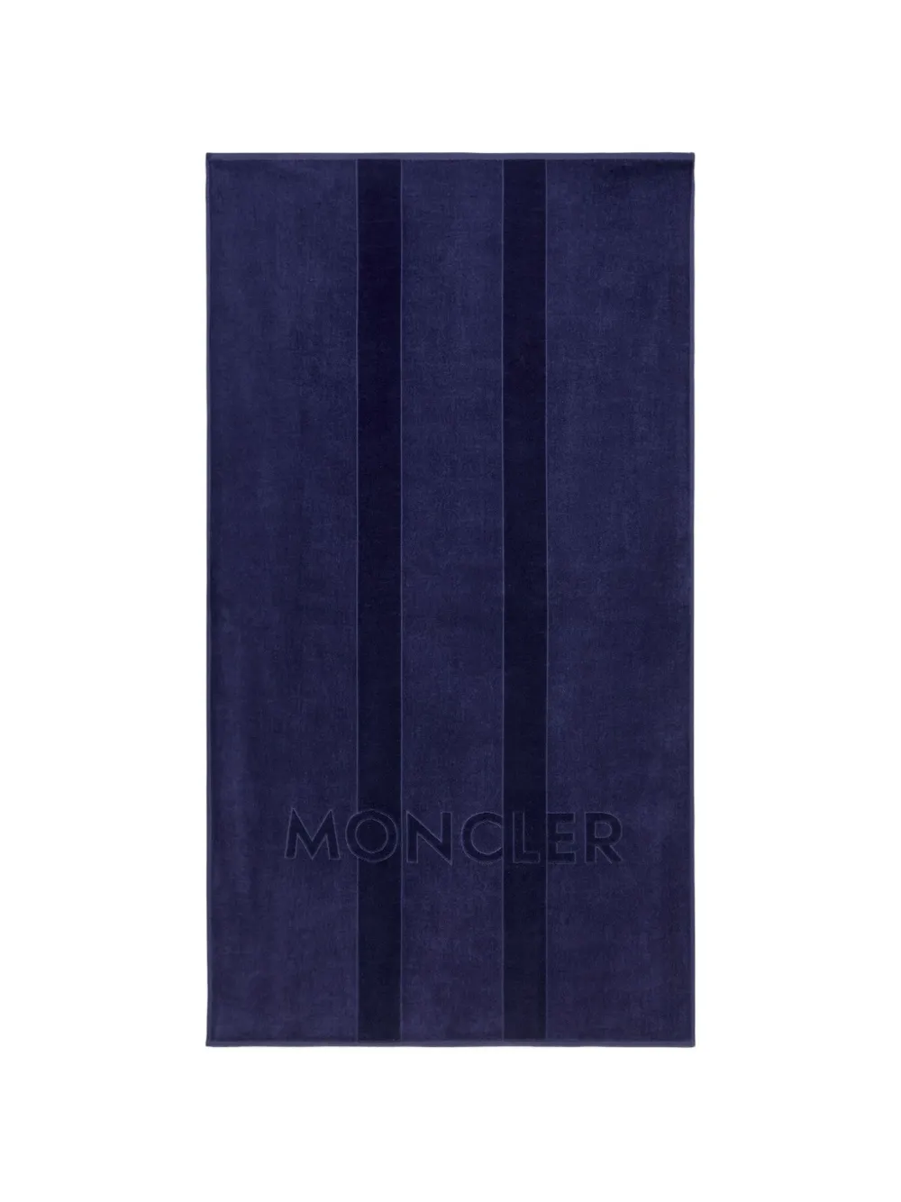 Moncler logo-embossed striped beach towel · OS