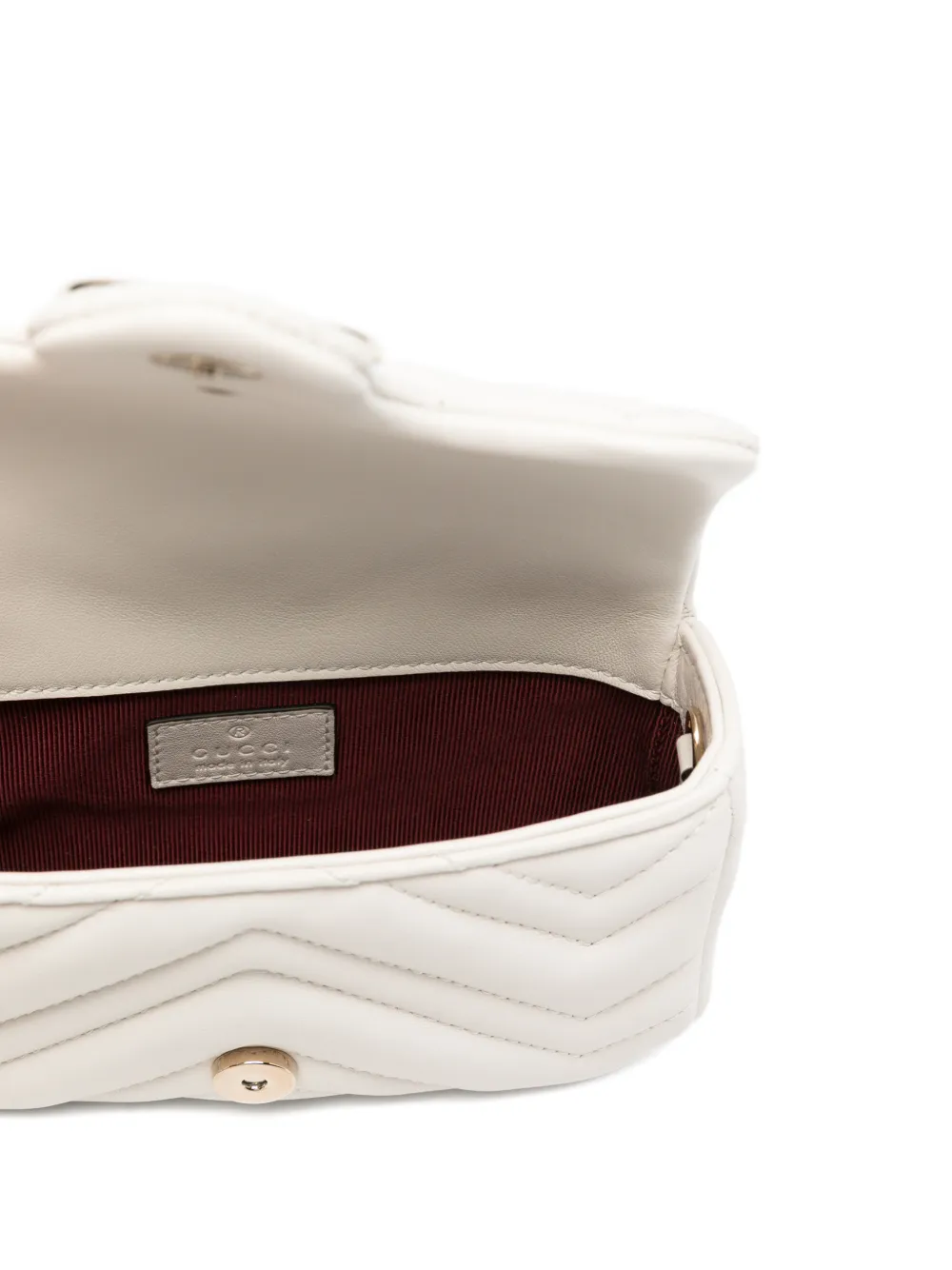 Gucci GG Marmont matelassé schoudertas Wit