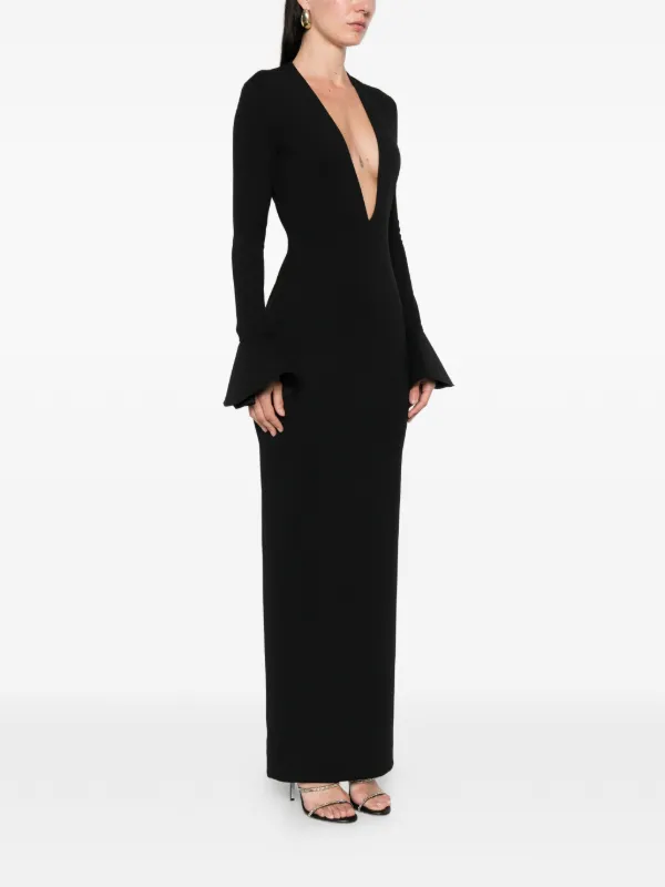 solace london long sleeve dress The Sabina Maxi Dress in Cream  Solace London
