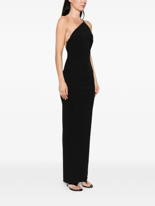 mila sheer maxi dress Milla Women's Crystal-Covered Fabulous Black Maxi Dress