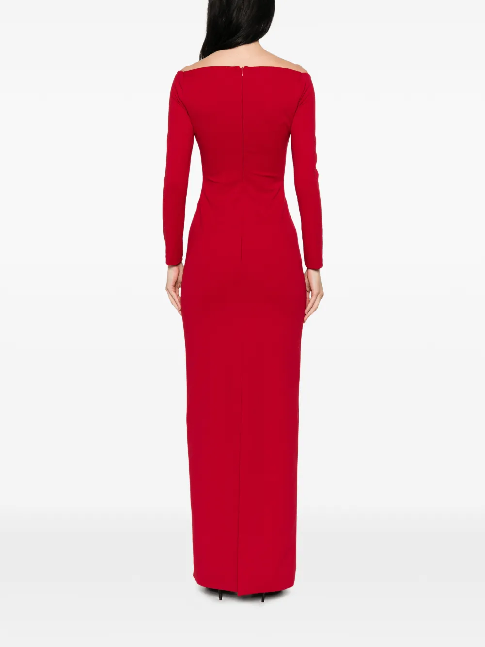 Solace London Lolita maxi-jurk met lange mouwen Rood