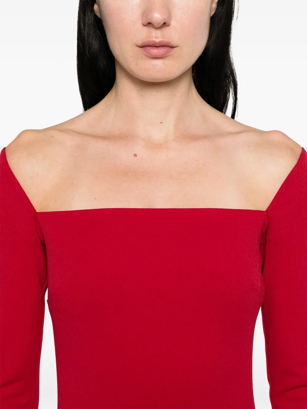 Solace London Lolita maxi-jurk met lange mouwen Rood