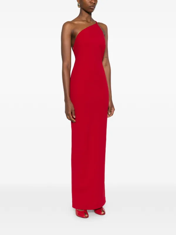 Solace London Alexandra one-shoulder Maxi Dress | Red | FARFETCH